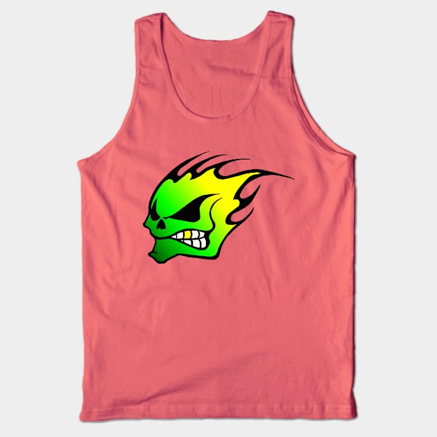 SkullHead Golden Tooth Tank Top by Hunter